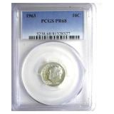 1963 Dime PCGS PR68
