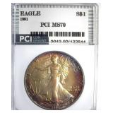 1991 Silver Eagle MS70 LISTS $1550