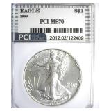1988 Silver Eagle MS70 LISTS $2350