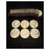 1951-S Nickels Choice-Gem BU Roll of 40