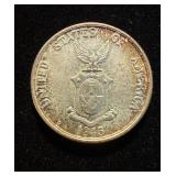 1945-D US Philippines 20 Centavos Silver UNC