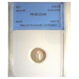 1971 Silver Colon NNC PR69 DCAM El Salvador