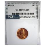 1954-S Cent MS68 RD LISTS $15500
