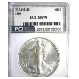1988 Silver Eagle MS70 LISTS $2350