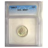 1956-D Dime ICG MS67