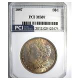 1887 Morgan MS67 LISTS $1700