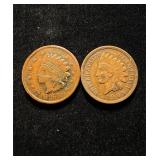 1863, 1905 Indian Cents