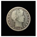 1908-O Barber 50c Very Good+