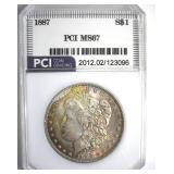 1887 Morgan MS67 LISTS $1700