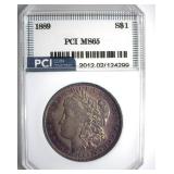 1889 Morgan PCI MS65 Purple Toning