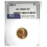 1955-S Cent MS68 RD LISTS $10000