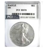 1992 Silver Eagle MS70 LISTS $1350