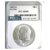1972-S Silver Ike MS69 LISTS $3400