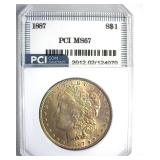 1887 Morgan MS67 LISTS $1700