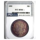 1885 Morgan PCI MS65+ Golden Purple