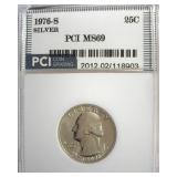 1976-S Silver Quarter MS69 LISTS $9250