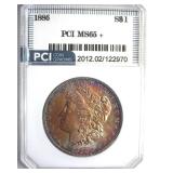 1886 Morgan PCI MS65+ Fantastic Color