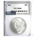 1881 Morgan MS68 LISTS $60000 IN 67+