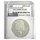 2005 Silver Plated Dollar PCI PR69 DC Cook Islands