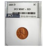 1958-D Cent MS67+ RD LISTS $3000