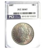 1887 Morgan MS67 LISTS $1700