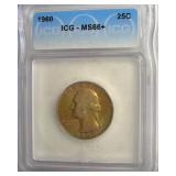1960 Quarter ICG MS66+ LISTS $150