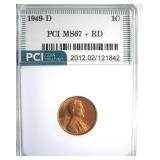 1949-D Cent MS67+ RD LISTS $8000