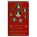1982 1 Rappen - 5 Francs Proof Set Switzerland
