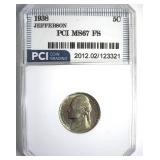 1938 Jefferson Nickel MS67 FS LISTS $450