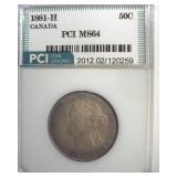 1881-H 50 Cents PCI MS64 Canada