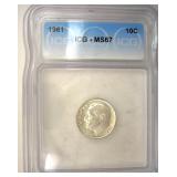 1961 Dime ICG MS67