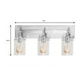 Open - 21in 3-Light Brushed Nickel Vanity Light