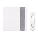 Open - Wireless Door Bell Kit White w/ Gray Fabric