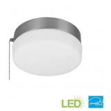 Open - 9in 100-Watt Brushed Nickel LED Flush Mount
