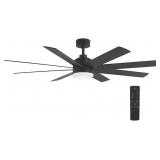 Open Celene 62 in. Black Ceiling Fan