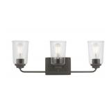 Open - 12-1/2in 2-Light Black Farmhouse Mount