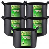 Open 5-Pack 5 Gallon Grow Bags