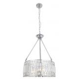 Open-Eva 3-Light Chrome Crystal Drum Chandelier