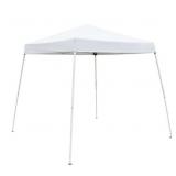 Open - 8 ft. x 8 ft. White Slant Leg Pop-Up Canopy