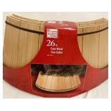 Faux Wood Iron Christmas Tree Base Collar