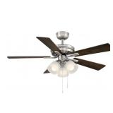 Open - 44in Indoor Brushed Nickel LED Ceiling Fan