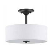 Open - 2-Light Graphite Semi-Flush Mount