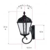 Open - 1-Light Black Outdoor Wall Sconce