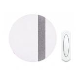 New -Wireless Door Bell Kit White w/ Gray Fabric