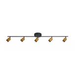 Open - 4ft 2450 Lumens Black and Brass Track Light