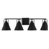 Open, Insdale 4 light Matte Black Vanity Light