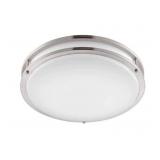 Open - 16 in. 1-Light Brushed Nickel Dimmable LED