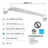 Open - 3ft. 1-Light 30W Utility Shop Light
