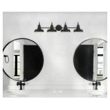 Open Elmcroft 38 in. 4-Light Black Vanity Light