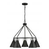 Open - Wagon Wheel Kitchen Hanging Chandelier 22"H